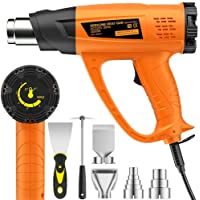 SEEKONE Pistola de Calor 2000W- Pistola de aire caliente 60℃- 600℃ Temperaturas Ajustable Decapadora Professional- 8…